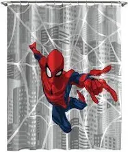 Jay Franco Spider-man City Web Grey Microfiber 70 inchx72 inch Shower Curtain