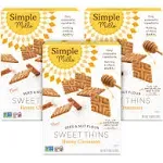 Simple Mills Sweet Thins Cookies, Nut & Seed Flour, Honey & Cinnamon, Gluten Free, Paleo Friendly, Healthy Snacks, 4.25 oz Pack of 6