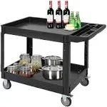 Service Cart 2-Shelf, Storage Handle, 500 Lbs Capacity, for Warehouse/Gara<wbr/>ge New