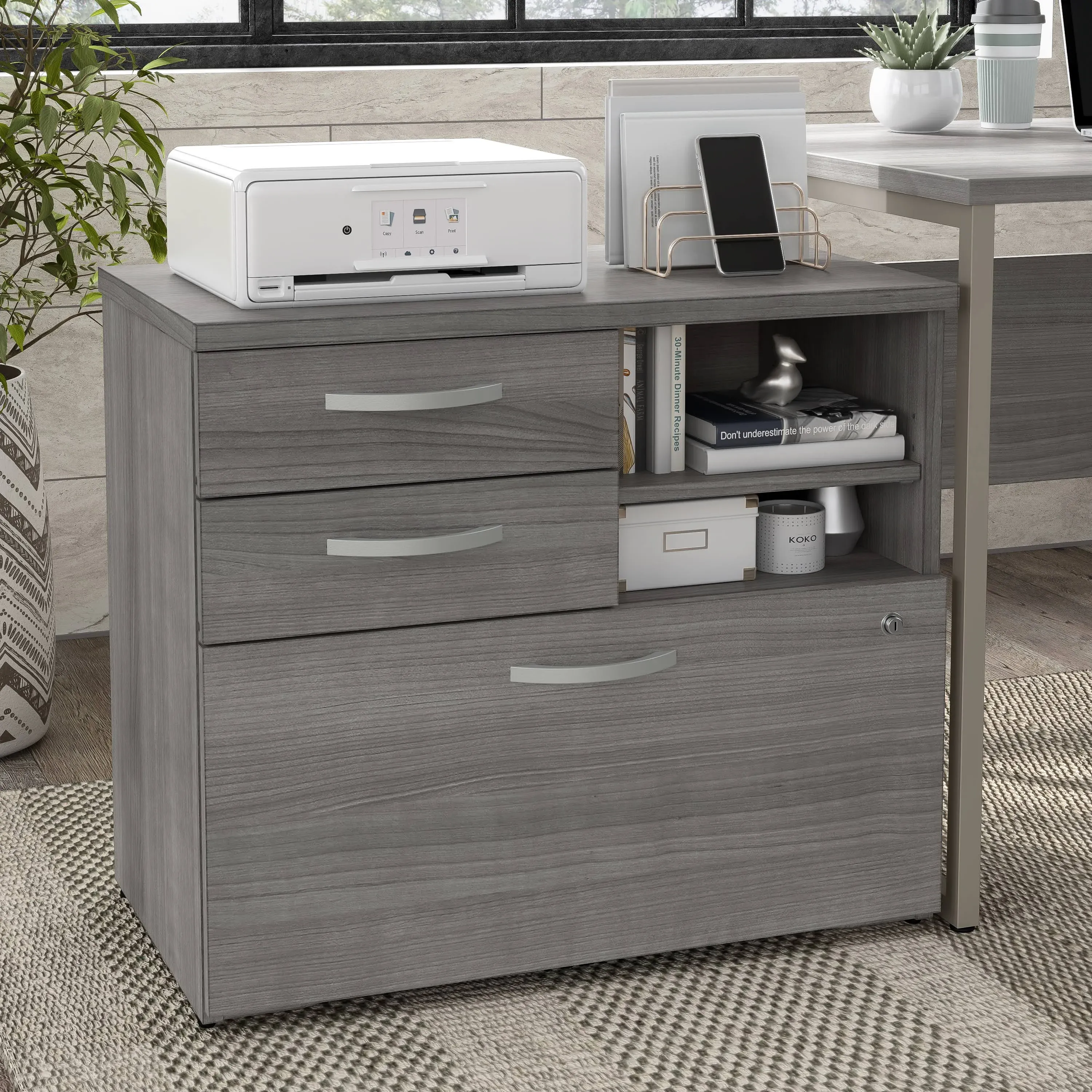 Bush Business Furniture Hybrid Office Storage Cabinet