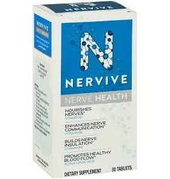 Nervive Nerve Health Supplement Nourishes Nerves Vitamin 30 Tabs EXP: 9/2024