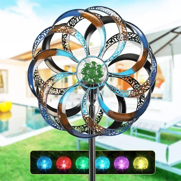 Wind Spinners for Yard and Garden Large-Wind Sculptures &amp; Spinners five colors