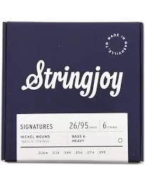 Stringjoy BVI2490 Signatures Bass VI Strings, 24-90 Balanced Gauge, Nickel Guitar Strings, Electric Bass VI Guitar Strings, 6 String Set