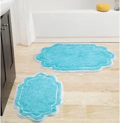 Home Weavers Allure Collection 100% Cotton Bathroom Rug and Absorbent Bath Rugs