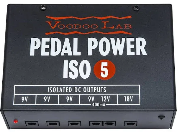 New Voodoo Lab Pedal Power ISO 5 Guitar Effects Pedal Power Supply