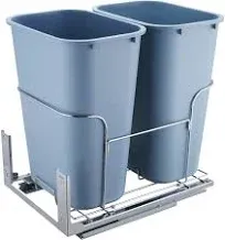 VEVOR Pull-Out Trash Can, 35Lx2 Double Bins, Under Mount Kitchen Waste Container