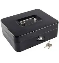 Kyodoled Metal Cash Box with Money Tray and Lock