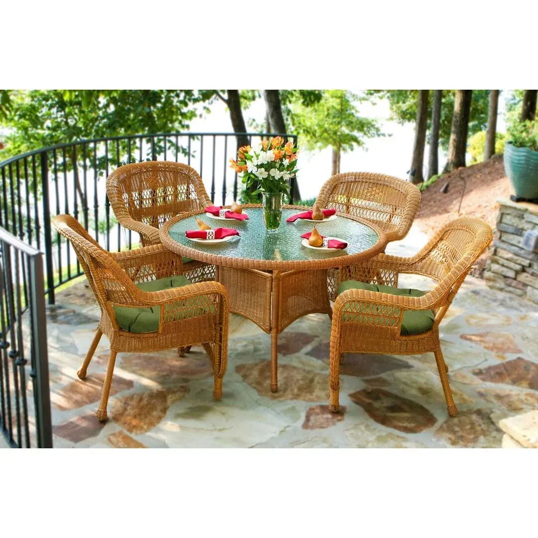 Tortuga Outdoor Portside 5Pc Dining Set - Amber - Montileaf