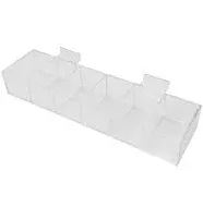 N NicePackaging 1 Qty Bin Acrylic Slatwall Display Multi-Compartment 2.25 Deep for Stores / Sales / Showcase / Merchandise / Bargain Items / Candy