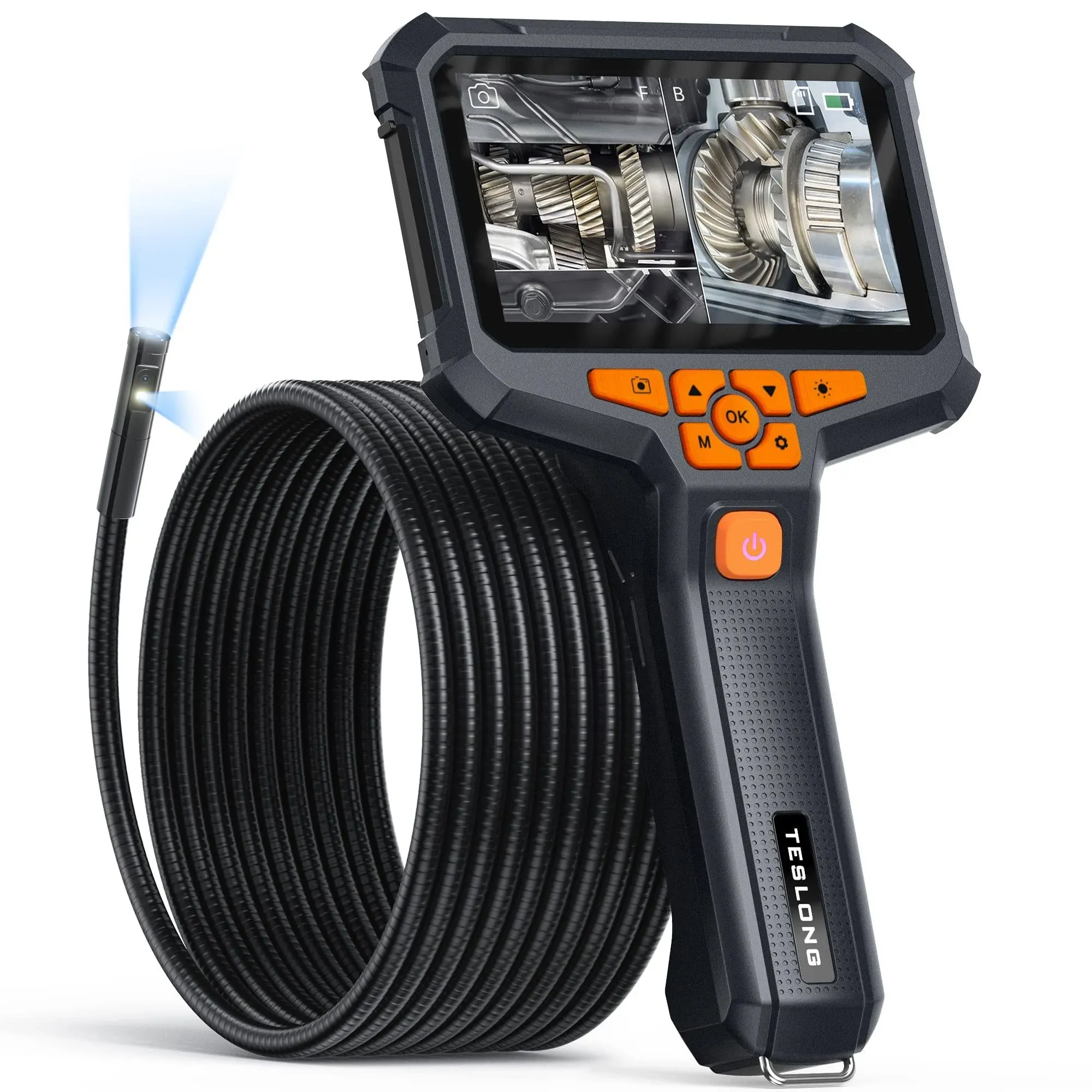 Inspection Camera Dual Lens Inspection Camera w/ Light NTS430 Teslong Borescope