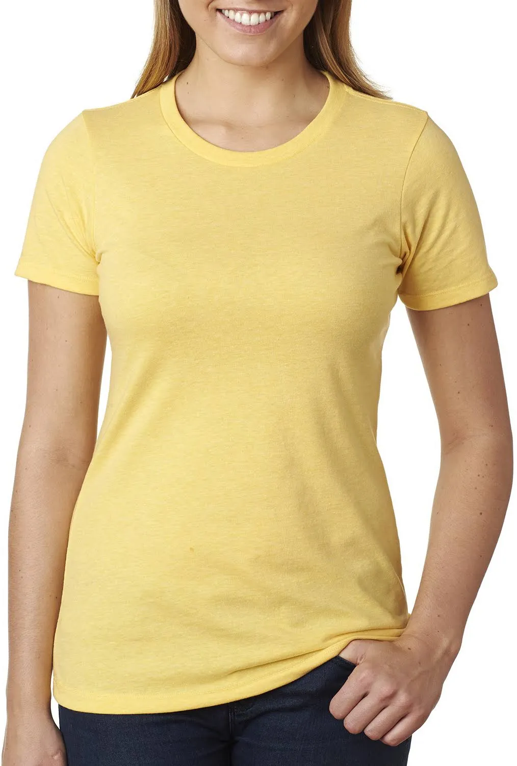 Next Level 6610 Ladies' CVC T-Shirt - Banana Cream - S