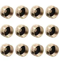 12 Pack Universal Solid Brass Refill 1 LB Propane Bottle Gas Tank Cylinder Se...