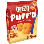 Cheez-It Puff'd Cheesy Baked Snacks, Puffed Snack Crackers, Lunch Snacks, Cheese Pizza (6 Bags)