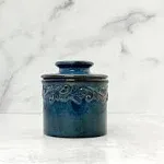 Butter Bell Crock - Antique Denim Blue