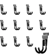 PYBTOOL 12Pack Slatwall Hooks Heavy Duty Slatwall Accessories Garage Slatwall...