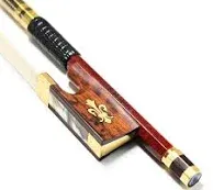 Carbon Fiber Core Hybrid Peranmbuco Skin Violin Bow 4/4 Size VINGOBOW 127V Master Level Fleur-de-LYS Snakewood Frog 4 4 Full Straight Premium Natural Horse Hair for Porfessional Player