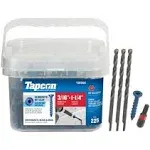 Tapcon 3/16 in. in. X 1-1/4 in. L Star Flat Head High/Low Concrete Screws