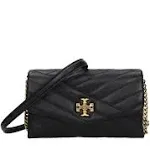 Tory Burch Kira Chevron Leather Crossbody Bag Black