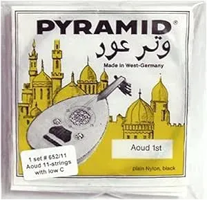 Pyramid Oud Strings Label - Set of 11 Oud Strings- 652/11 with Low C Yellow