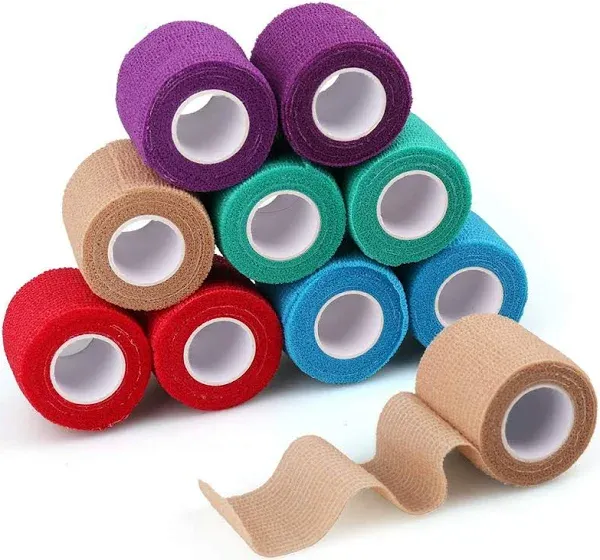 LotFancy Vet Wrap Bandages for Dog Pet Horse, 10 Rolls, 3 in x5 Yards