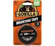 1 in. x 1.67 yd. Black Heavy Duty Mounting Tape (2-Pack) 6055002