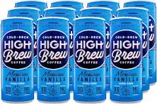 HIGH Brew Coffee Cold Brew Coffee + Protein, Dark Chocolate Mocha, 8 oz Can, 12/Pack