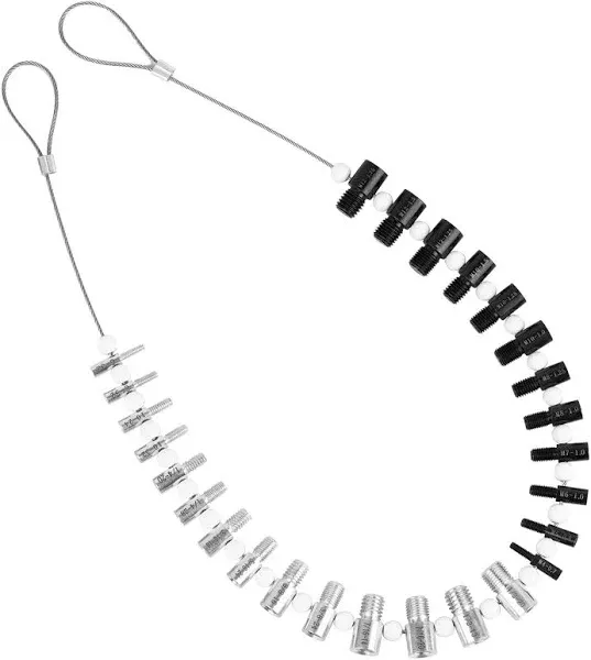 Nut & Bolt Thread Checker - 26 Male/Female Gauges - 14 Inch & 12 Metric for Quickly Checking Nuts and Bolts Inch or Metric and Verifying The Size