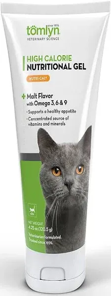 Tomlyn High Calorie Nutritional Gel for Cats, (Nutri-Cal) 4.25 oz