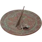 Whitehall Frog Sundial - Copper Verdigris