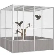 Bird Cage Gray 84.1"x85.6"x83.3" Galvanized Steel