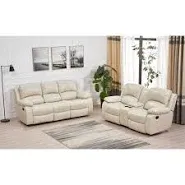 Betsy Furniture 2 Piece Bonded Leather Reclining Living Room Set