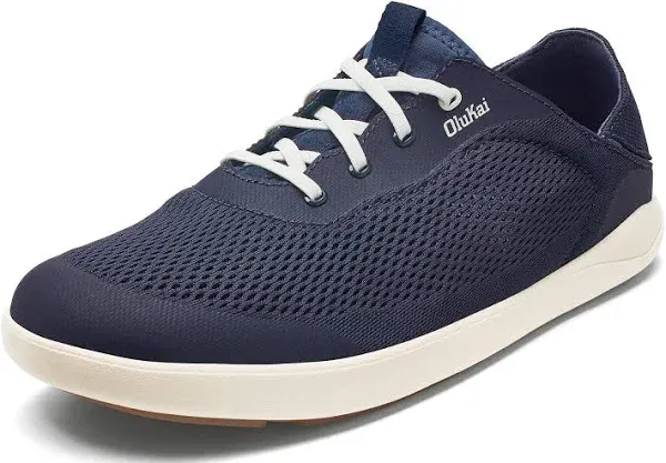 OLUKAI Moku Pae Men's Boat Shoes, No Tie Laces & Stretch Construction, Lightweight & Breathable Mesh, Comfort Fit & Wet Grip Rubber Soles