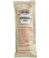 Heinz Horseradish Single Serve Condiment Portion Control Packets, 25 Packets