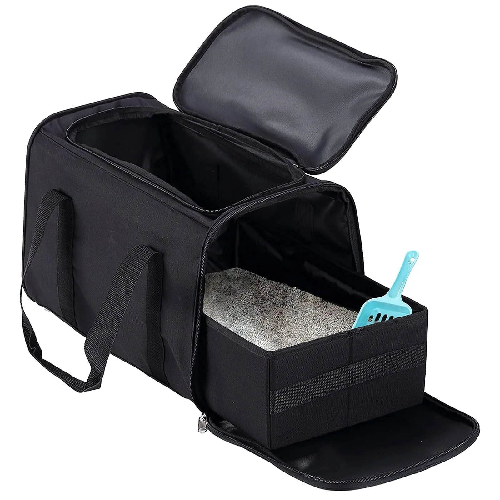 PORTABLE CAT LITTER BOX Collapsible for Travel Foldable Lightweight PETLEADER