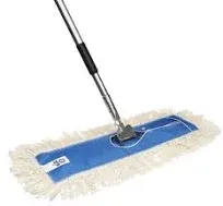 Commercial-Gra<wbr/>de Cotton Dust Mop Head with Aluminum Handle - Effortless Cleaning