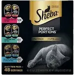 Sheba Perfect Portions Wet Cat Food Cuts in Gravy Gourmet Salmon, Signature Tuna