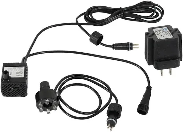 40 GPH 12V Electric Fountain Pump with 6 Multicolor Lights by Sunnydaze