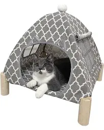 Babyezz Dog/Cat Tent Bed,Pet Teepee House,Cat Hammock Bed,Removable Portable ...