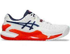 Asics Tennis Shoes GEL-RESOLUTION 9 White Blue 1041A330 ALL COURTS With Tracking