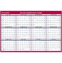 2024-2025 AT-A-GLANCE Reversible Academic And Regular Year Wall Calendar