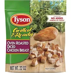 Tyson Grilled & Ready Chicken Breast Oven Roasted Diced 22 oz