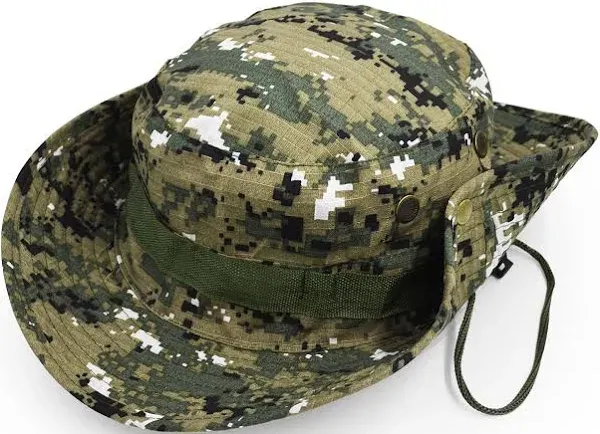 Women's UltraKey Outdoor Wide Brim Sun Protect Hat Classic US Combat Army Style Bush Jungle Sun Cap for Fishing Hunting Camping