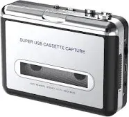 Digitnowcassette Tape To CD Converter Via USB,Portable Cassette Player Capture Audio Music Compatible With Laptop and Personal Computer