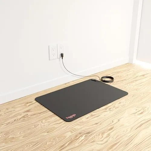 Hooga Grounding Mat Kit for Pain Relief, Energy, Sleep, Inflammation, Wellness with Conductive Socks, Adapter, Outlet Tester, Continuity Tester, Extra