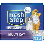 Fresh Step Clumping Cat Litter, Advanced, Multi-Cat Odor Control, 18.5 lbs