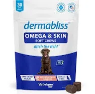 Dermabliss Omega & Skin Supplement for Dogs - 30 Chews