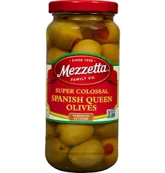 Mezzetta Olives Spanish Queen Super Colossal Pimiento Stuffed - 10 Oz