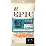 Epic Sea Salt & Vinegar Artisanal Pork Rinds, 2.5 oz.