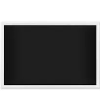 U Brands Magnetic Chalkboard with Decor Frame 30 x 20 Black Surface-White Frame