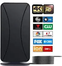 TV Antenna - Amplified HD tv Antenna for Smart tv Sling hd Antenna 300 Miles Long Range - Support 4K 1080p Indoor HDTV Local Channels